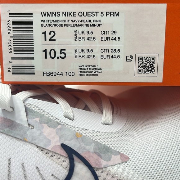 NIKE Men’s QUEST 5 PRM
WHITE/MIDNIGHT NAVY-
PEARL PINK-CORAL CHALK
FB6944-100 - Picture 16 of 16